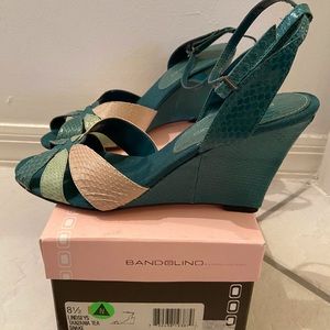 Peep Toe Wedge Heels